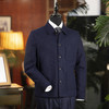 新款男士羊毛混纺海军蓝钓鱼夹克 商品缩略图1
