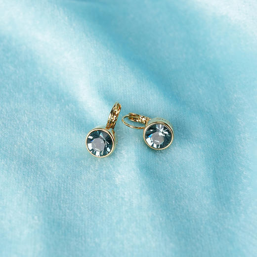 北京仓｜Dyrberg Kern-Louise-冰川蓝 水晶 耳环（金色）［丹麦设计师］ 商品图2