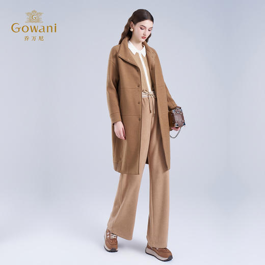 乔万尼羊毛大衣女冬季新款减龄连帽毛呢外套ET4A952 商品图3