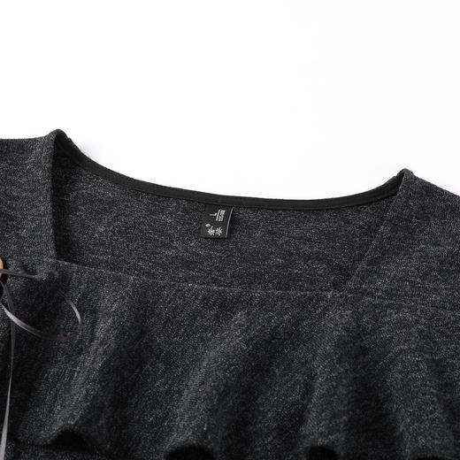 奢姿大码女装2025秋季胖妹妹时尚荷叶边不规则设计上衣半身裙套装9953870557 商品图2