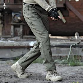 【摇粒绒保暖 防风防泼蓄热 四面弹无束缚】飓风L5级软壳户外登山战术裤ds（zb）