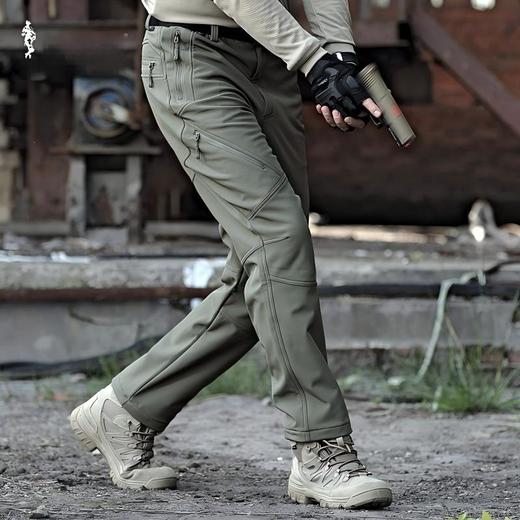 【摇粒绒保暖 防风防泼蓄热 四面弹无束缚】飓风L5级软壳户外登山战术裤ds（zb） 商品图0