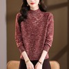 CC2025秋冬花纱半高领毛衣女针织软糯显瘦内搭气质通勤长袖短款上衣 商品缩略图1