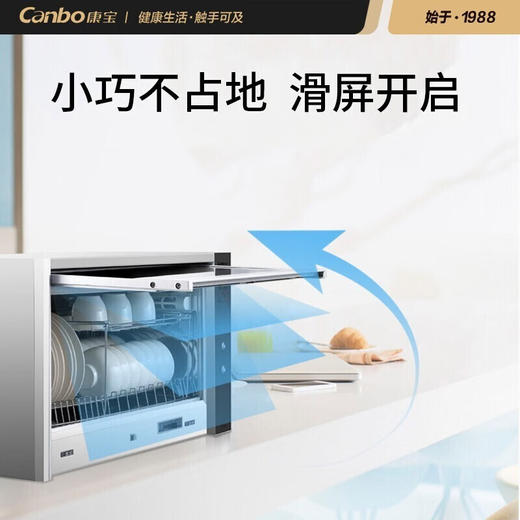 康宝（Canbo）消毒柜40L 家用 壁挂式 厨房碗筷柜 卧式 挂式消毒碗柜 学校幼儿园 紫外线杀菌 奶瓶玩具消毒星级消毒 一星级 40L 【热风烘干+无菌储存】XDZ40-AW13 商品图6