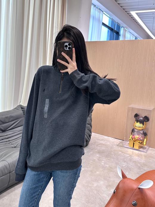 拉夫劳伦 2025春秋新款半拉链立领纯棉平纹针织卫衣(EJ) 商品图8