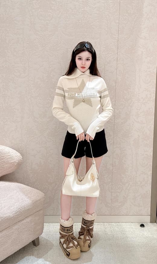 迪奥 25Fw早秋新款 阿尔卑斯系列星星字母提花针织衫(DQJ) 商品图2