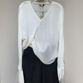 孤品-颈袖添香新款ol衬衫修身时尚袖口绑带女士衬衣J20133948A（四季可穿）不退可换