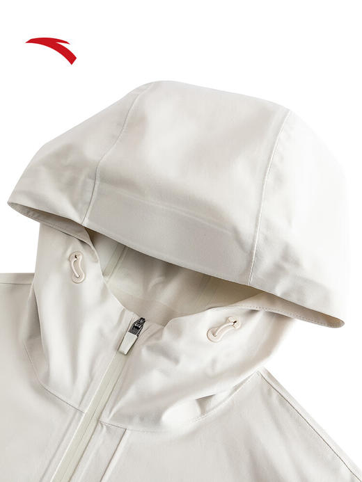 安踏风暴甲LT 硬壳冲锋衣女子秋季新款级防水透湿防风外套162537616 麦仁灰-1 商品图6