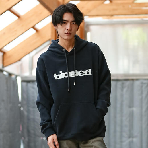 DRONKOO 2025 连帽胸前刺绣大字母细摇粒绒微阔厚卫衣 商品图1