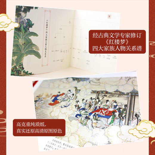 《孙温绘全本红楼梦》  | 周汝昌后人授权！国家一级文物复刻！《孙温绘全本红楼梦》超大拉页珍藏版，裸脊锁线全摊开，赠人物关系谱！ 商品图3