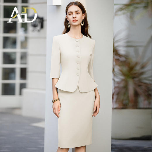 AD高端西装套裙新中式小众设计修身通勤女2024春夏新款职业工作服 商品图2