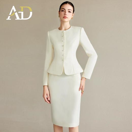 AD职业西装套装女正装高级感白色西服气质名媛范职业装套裙工作服 商品图2