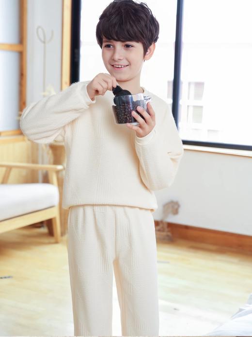 【中性空气层】舒雅儿童男女童中性款空气层夹棉家居套装 3Z/25801H 商品图2