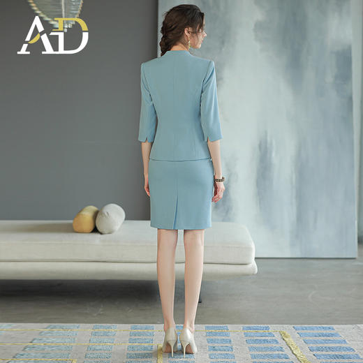AD西装工作服女职业气质套装高端美容院前台工装商务接待工装套裙 商品图4