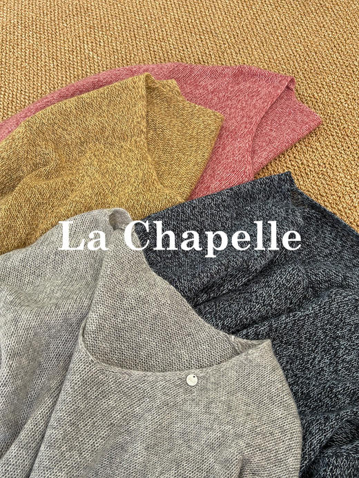 会员福利【山羊绒/羊驼毛】拉夏贝尔/La Chapelle软糯舒适亲肤~绵羊毛/莱赛尔！高品质V领针织毛衣 商品图4