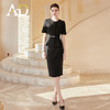 AD韩版名媛范套装女时尚气质两件套黑色正装高级感职业装工作服夏 商品缩略图2