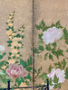 独角鹿西洋古董1603-1868年代日本江户时代出品「富贵牡丹」主题金地纸本设色四曲屏风 商品缩略图6