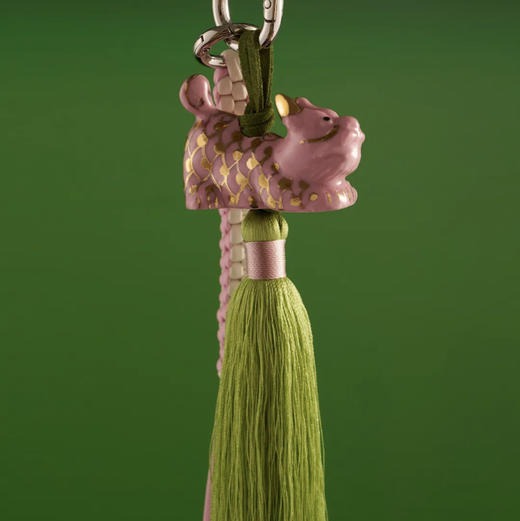 喜行乐/粉麒麟流苏玉米结车挂/包挂链 商品图3