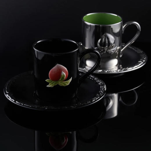 喜行乐/福禄桃咖啡杯碟组合 银 商品图5