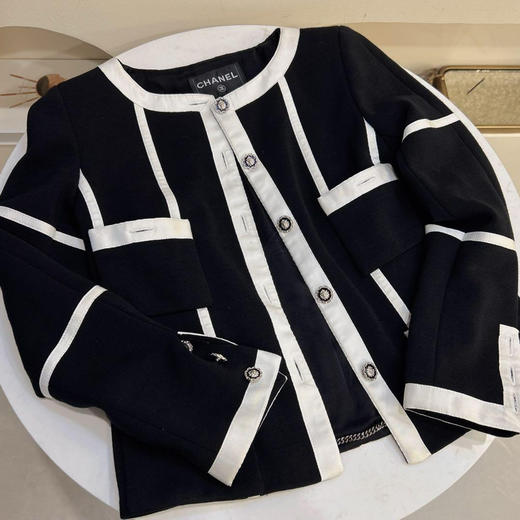 chanel 20早秋新款 小香风手工坊系列 黑白拼色外套 商品图0