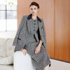 AD灰色格纹肌理感西装三件套女2025新款秋冬羊毛小香风外套半身裙 商品缩略图0