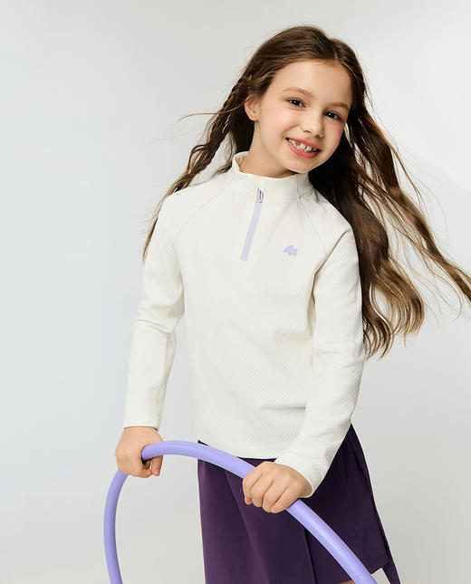 【春上新】8楼爱慕儿童Aimer Kids女孩软壳衣厚暖高领长袖上衣AK181K101，吊牌价399元 商品图1