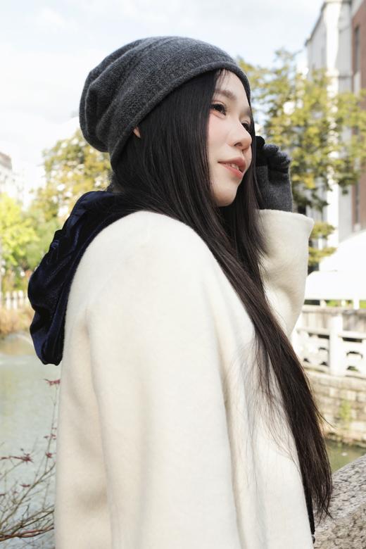 5天发货🐏【羊绒羊毛系列 手套&针织帽】大头围羊绒堆堆帽、针织钩花帽子、分指羊绒手套，细腻触感，温暖秋冬~ 商品图5