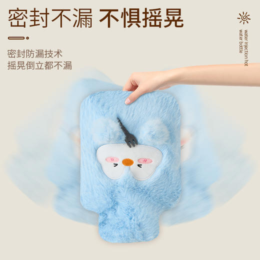 注水保暖热水袋加厚暖水袋 女生暖手袋暖 企鹅注水袋500ML（颜色随机） 商品图1