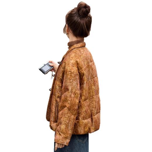 新中式国风羽绒服狐狸毛袖口，皮草显瘦外套宽松HR-GJC5511 商品图4