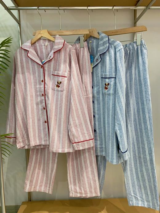 松植屋秋冬男款《奇趣狗》加厚磨毛绒布长袖睡衣套装100%全棉绒布家居服 商品图0