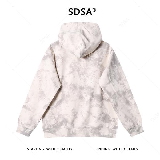 SDSA男士秋冬新款痞帅男装休闲时尚扎染抽绳连帽卫衣百搭简约上衣 商品图5