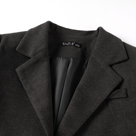 奢姿大码女装2025冬季时尚通勤西装外套气质纽扣装饰连衣裙套装9954994361AB 商品图2