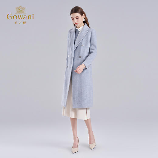 【100%绵羊毛】乔万尼新款双排扣简约百搭双面尼大衣EI4A581 商品图2