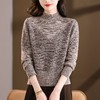 CC2025秋冬花纱半高领毛衣女针织软糯显瘦内搭气质通勤长袖短款上衣 商品缩略图0