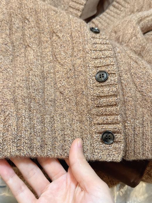 1029-5  认准原渠道 eds高圆圆同款花棕色开衫 商品图9