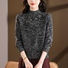 CC2025秋冬花纱半高领毛衣女针织软糯显瘦内搭气质通勤长袖短款上衣 商品缩略图3