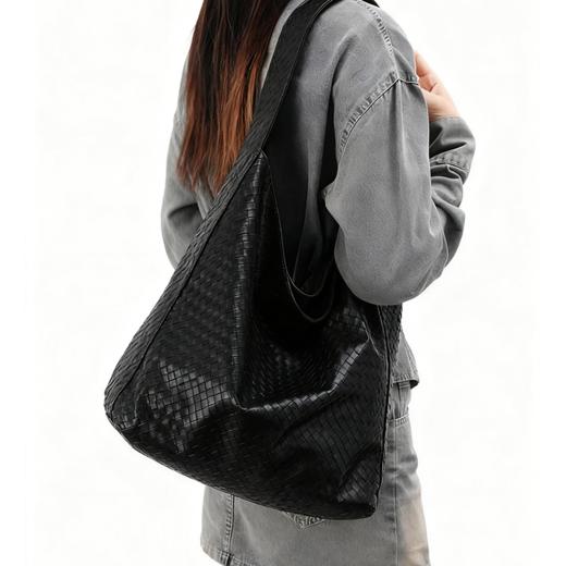 笙观相沐女士复古编织托特包 时尚百搭 休闲编织包 上班通勤 大容量托特包 商品图1