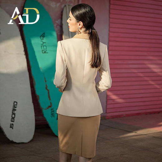 AD职业装气质女神范套装时尚西装外套简约轻熟风套裙主持人正装 商品图4