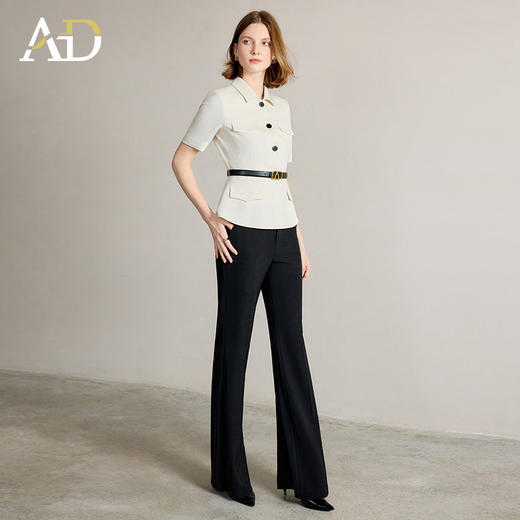 AD空姐制服职业套装高端西装女2025新款时尚两件套夏季短袖正装 商品图3
