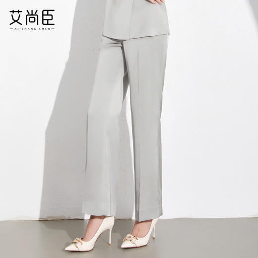 艾尚臣西装裤女2024夏职业套装垂坠感高级感直筒时尚正装裤子薄款 商品图1