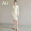AD浅色职业西装套装女正装高级感无领西服外套时尚通勤职业工作服 商品缩略图0