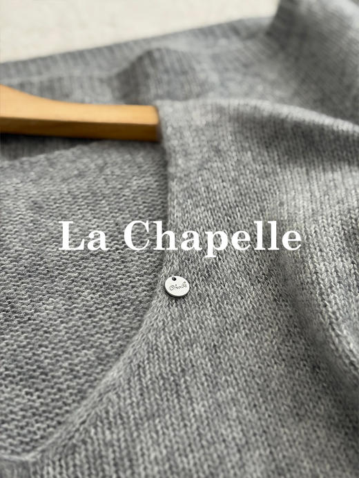 会员福利【山羊绒/羊驼毛】拉夏贝尔/La Chapelle软糯舒适亲肤~绵羊毛/莱赛尔！高品质V领针织毛衣 商品图5