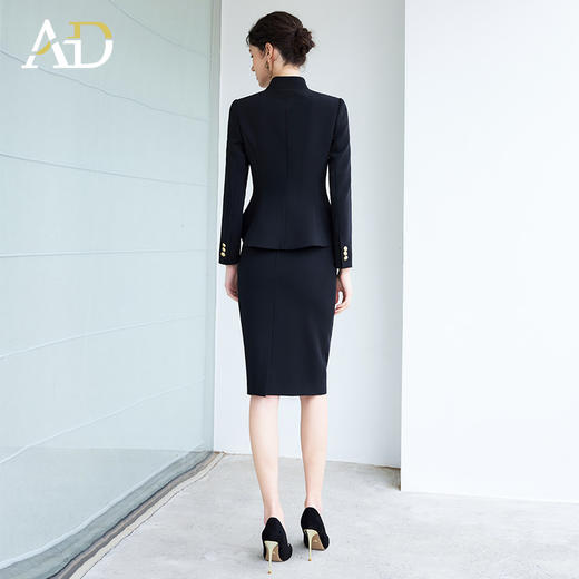 AD新中式职场女装套装轻奢高级感女人味秋冬职业装两件套商务正装 商品图4