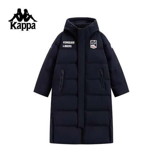 Kappa 2025冬季新款 鹅绒 长款连帽运动羽绒服 男K0F72YY42 商品图0