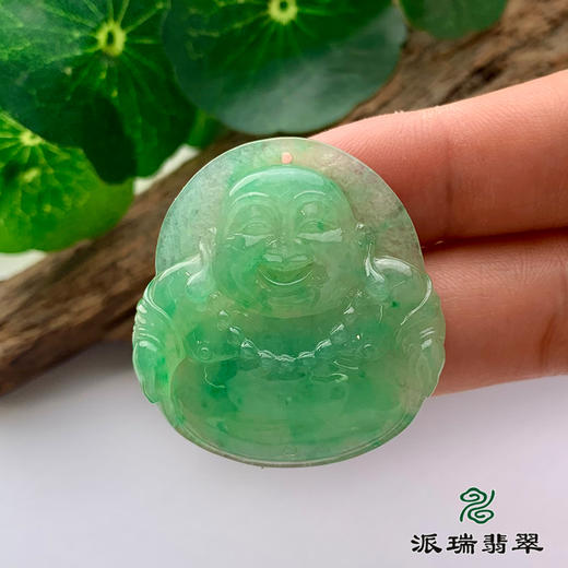 派瑞翡翠 翡翠佛 糯种 满绿 商品图2