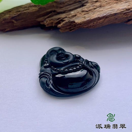 派瑞翡翠 翡翠佛 糯种 墨翠 商品图3
