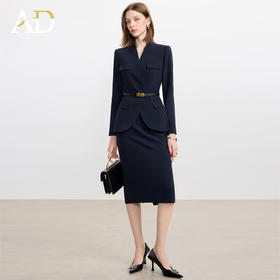 AD2025秋冬职业套装女高级感气质修身酒店前台工装售楼部案场客服