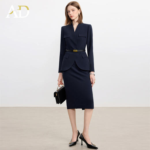 AD2025秋冬职业套装女高级感气质修身酒店前台工装售楼部案场客服 商品图0