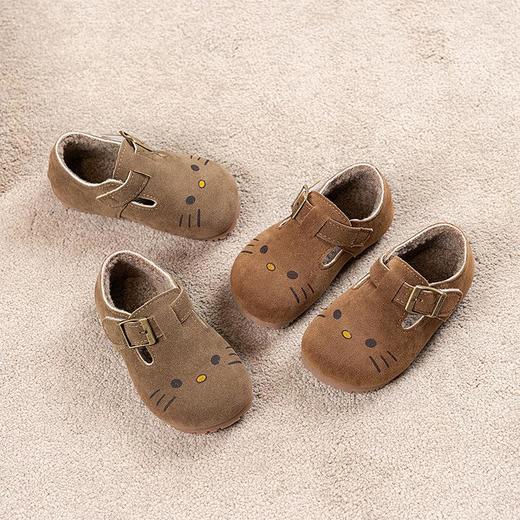 九峰鸟女童勃肯鞋儿童加绒二棉鞋秋冬季新款保暖KT猫卡通洋气宝宝鞋21-34 商品图3