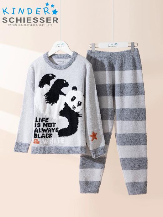 【半边绒国宝】SCHIESSER舒雅童装男童长袖长裤家居套装半边绒纤维柔软 舒适 温暖细腻  3B/25242H 商品图1